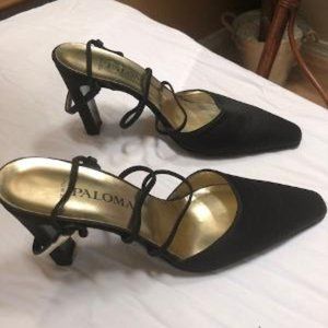 Paloma Italy Evening Black Shoes Size 8.5